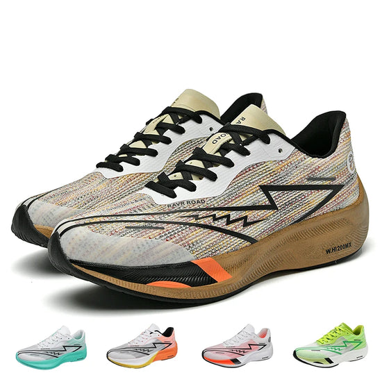 נעלי ספורט לגברים חדשים נעלי ריצה עם פלטת פחמן מלאה כף יד סופגת זעזועים נעלי ספורט נשים נעלי אימון