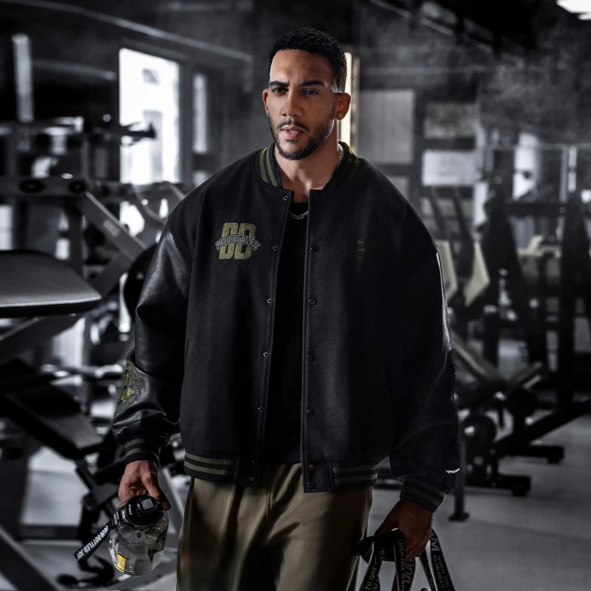 ג׳קט בייסבול וינטג' רקמה אמריקאית קלאסית