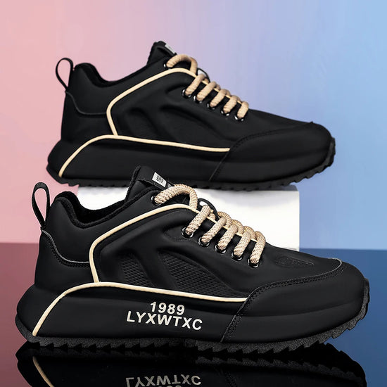 נעלי ספורט איכותיות לגברים נוחות קלת משקל נגד החלקה עמידה בפני שחיקה רכה עבה סוליה חיצונית מזדמנים ספורט