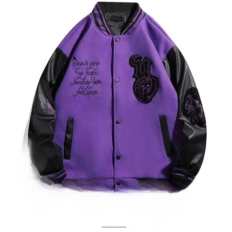 ג׳קט בייסבול וינטג' רקמה אמריקאית קלאסית